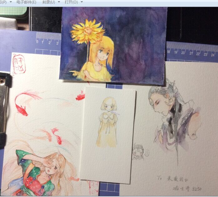 三千你怎么收到了这么多签绘！（烧