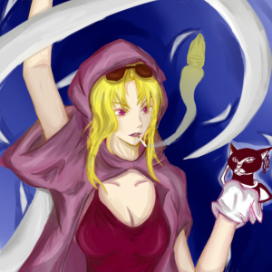 三部恶-巴斯提女神玛莱雅-再修 同人+顾璃依+JOJO三部恶巴斯提女神玛莱雅。应该是第二次厚涂的作品，这么看来还真是第二次就有这种手感还不错的节奏啊。